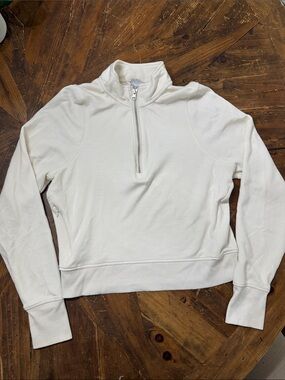 Danskin Cream Half-Zip Pullover Sweatshirt